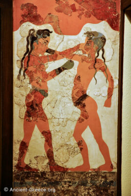 Boxing Boys fresco from Akrotiri