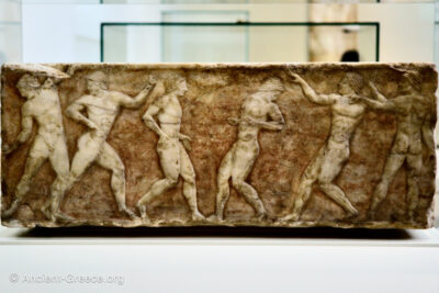 Base of Kouros with Athletes Relief - Archaic - Featured