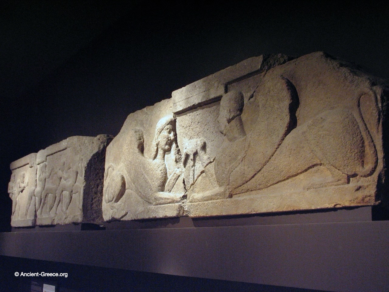relief with sphinxes.