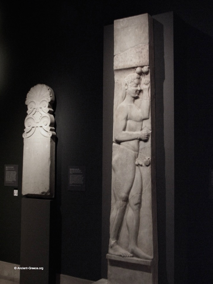 Two grave monuments.