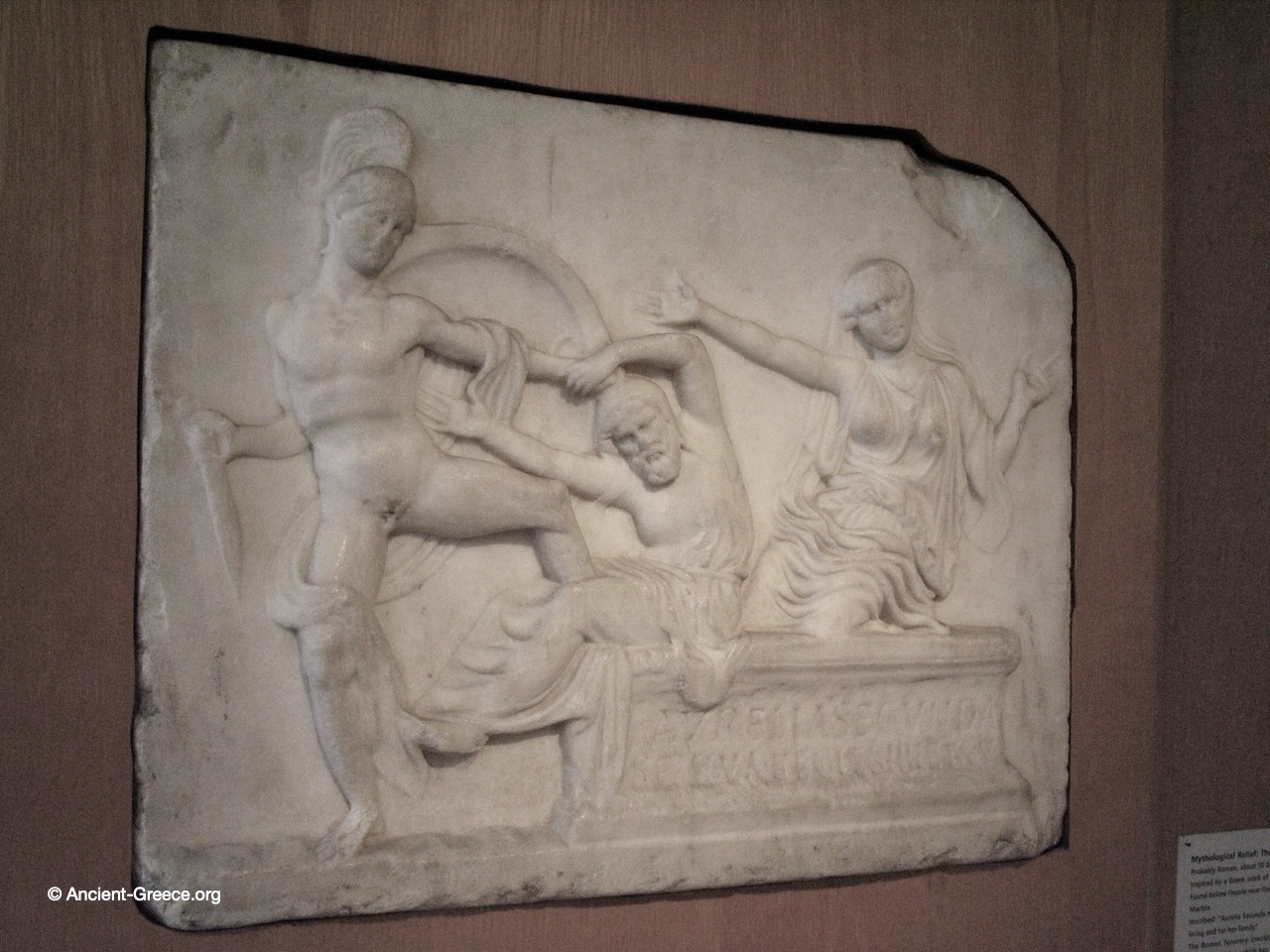 The Death of Priam. Marble relief.