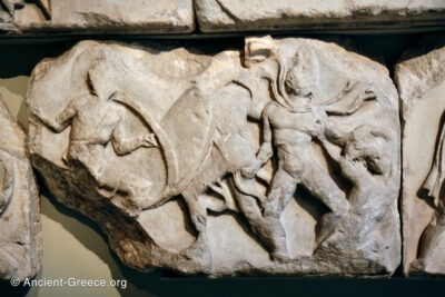 The Nereid Monument detail from the large podium frieze