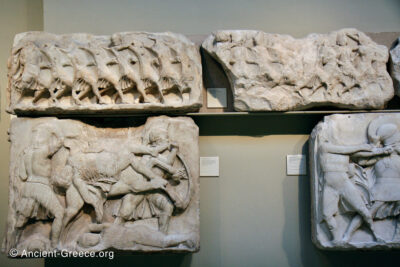 The Nereid Monument. Frieze detail