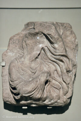 metope with a female figure