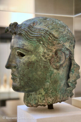 Bronze head of Apollo