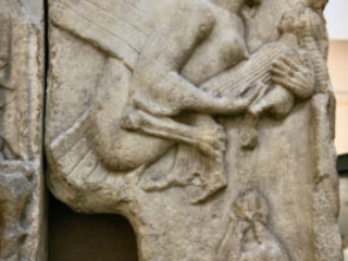 Tomb of Kybernis: north side frieze detail of a siren
