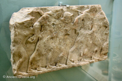 Frieze slab with dancing women