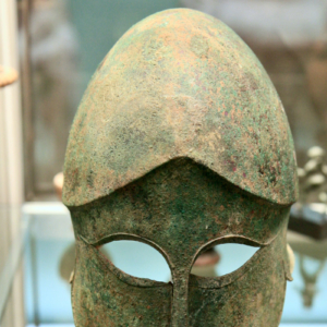 British Museum - Corinthian Type Bronze Helmet Archaic bronze helmet