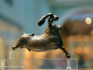 Bronze Bull with Acrobat on its Back
