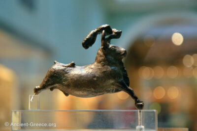 Bronze Bull with Acrobat on its Back