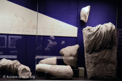 Statue fragments from the Parthenon West Pediment.