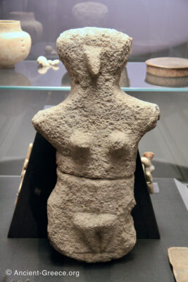 Limestone female figure