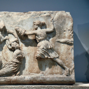 British Museum - Mausoleum at Halicarnassus. Amazonomachy. Relief sculpture from the Mausoleum at Halicarnassus