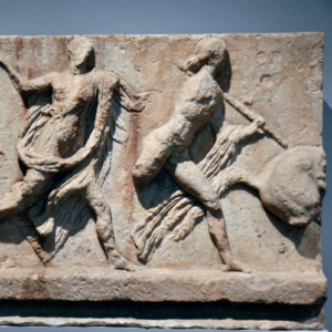 British Museum - Mausoleum at Halicarnassus Relief sculpture from the Mausoleum at Halicarnassus