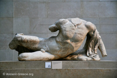 Parthenon pediment detail of male statue