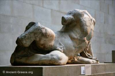 Parthenon pediment detail of male statue