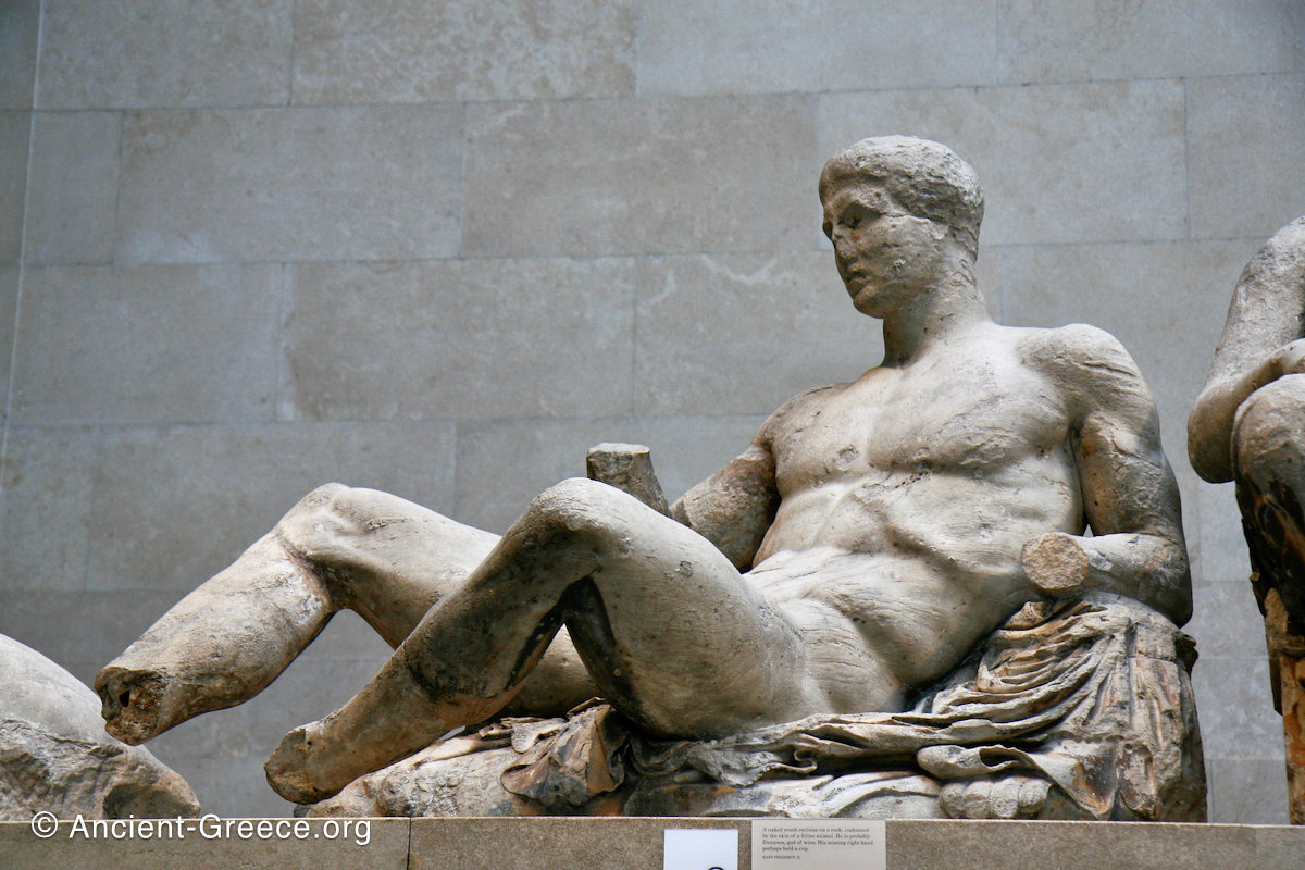 Parthenon East pediment statue of Dionysus