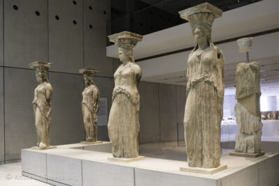 Caryatids statues at the Acropolis Museum