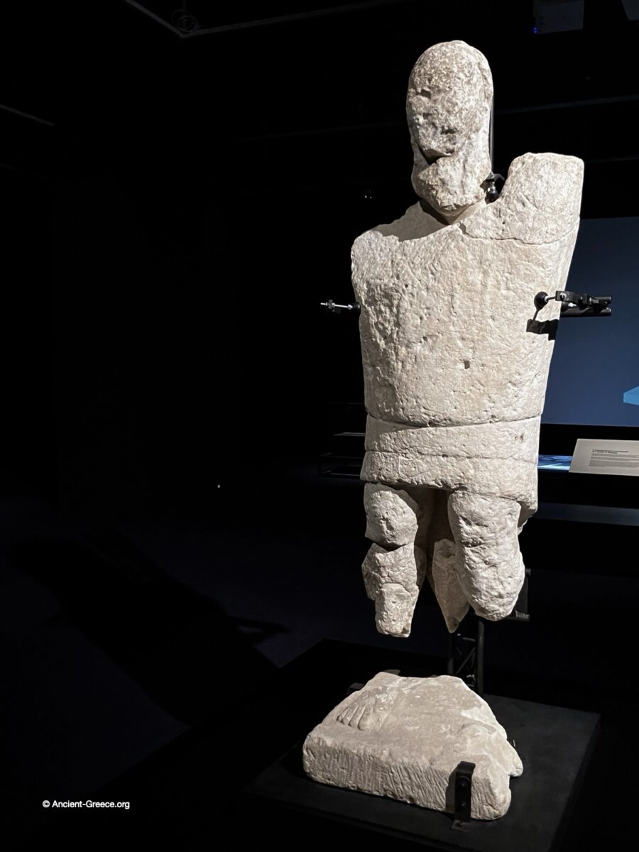 Statue of a Boxer. Limestone.