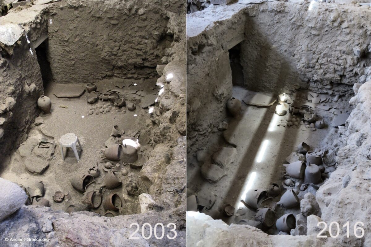 Ceramics in situ Room B2 of Sector B 2003-2016