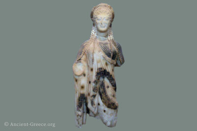 Marble female statue known as Chios Kore.