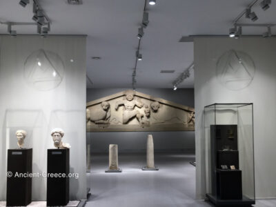 The Archaeological Museum of Corfu. Interior view.