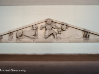 The Gorgo pediment from the temple of Artemis