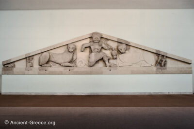 The Gorgo pediment from the temple of Artemis