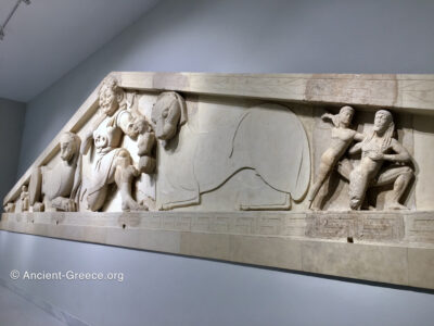 The Gorgo pediment from the temple of Artemis