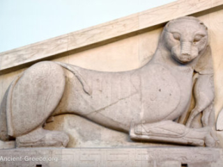 The Gorgo pediment from the temple of Artemis