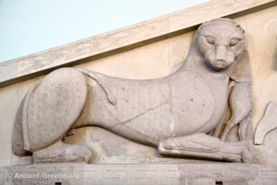 The Gorgo pediment from the temple of Artemis