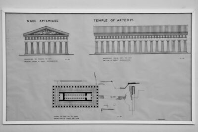 Temple of Artemis, Corfu. Elevation and Plan