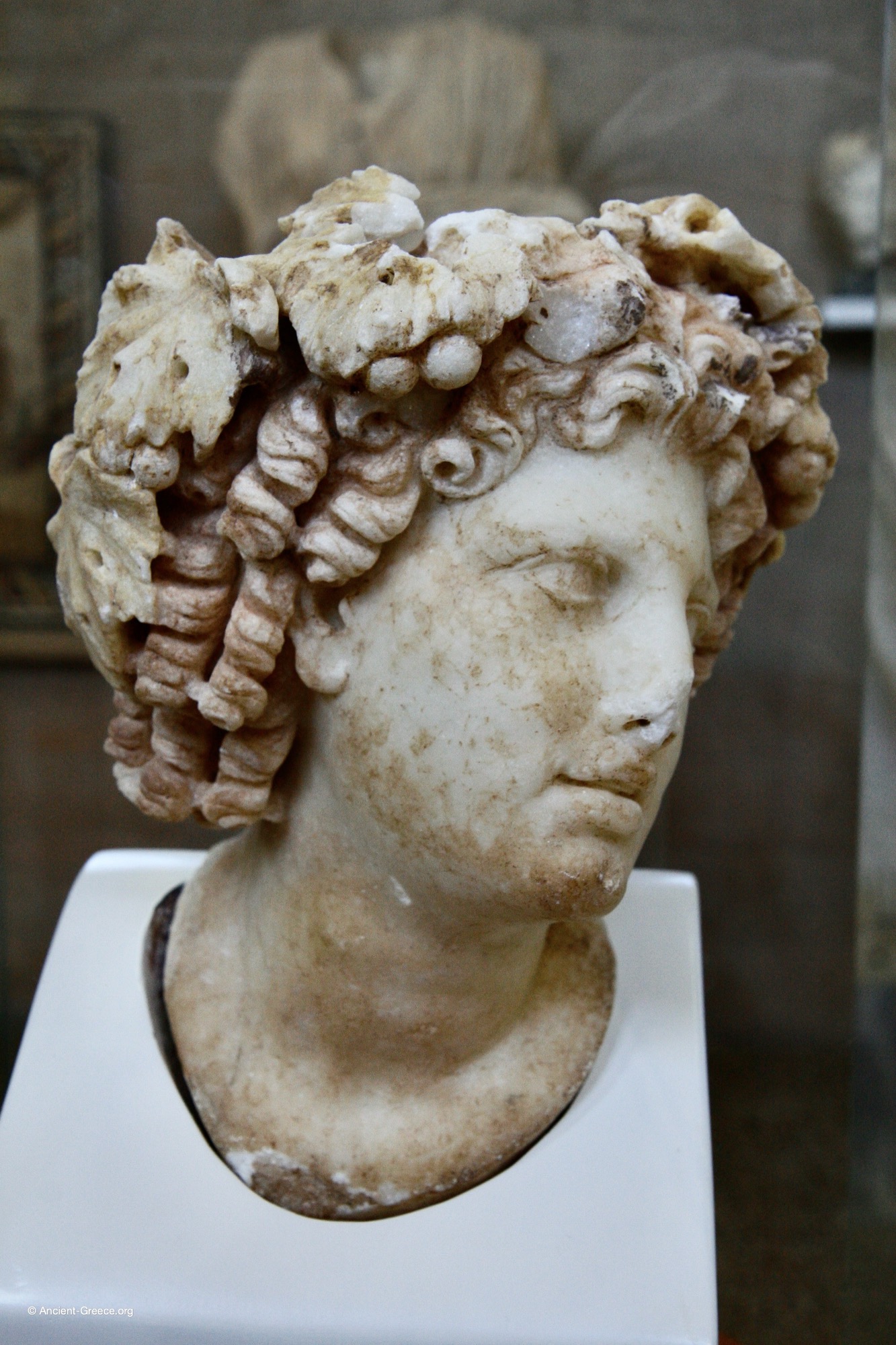 Marble Head of Dionysos