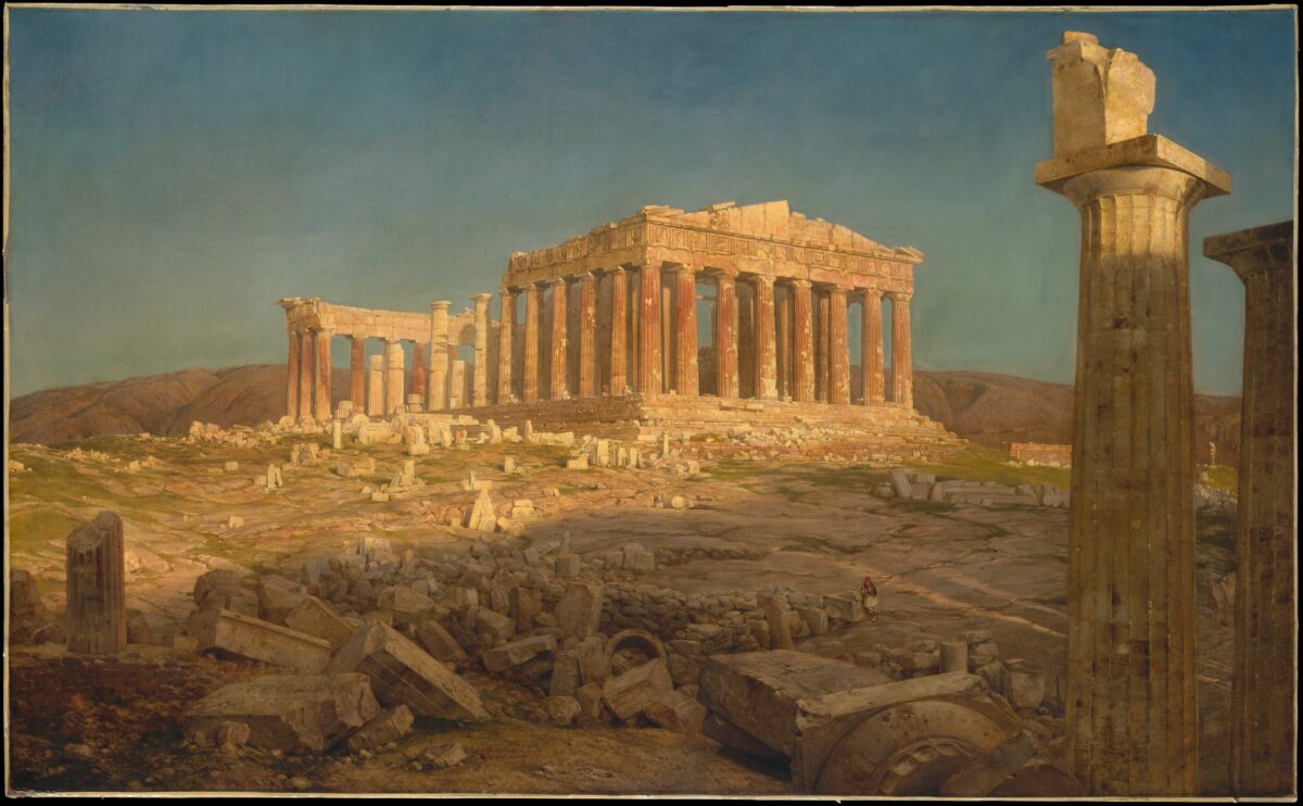 The Parthenon. Painting by Frederic Edwin Church