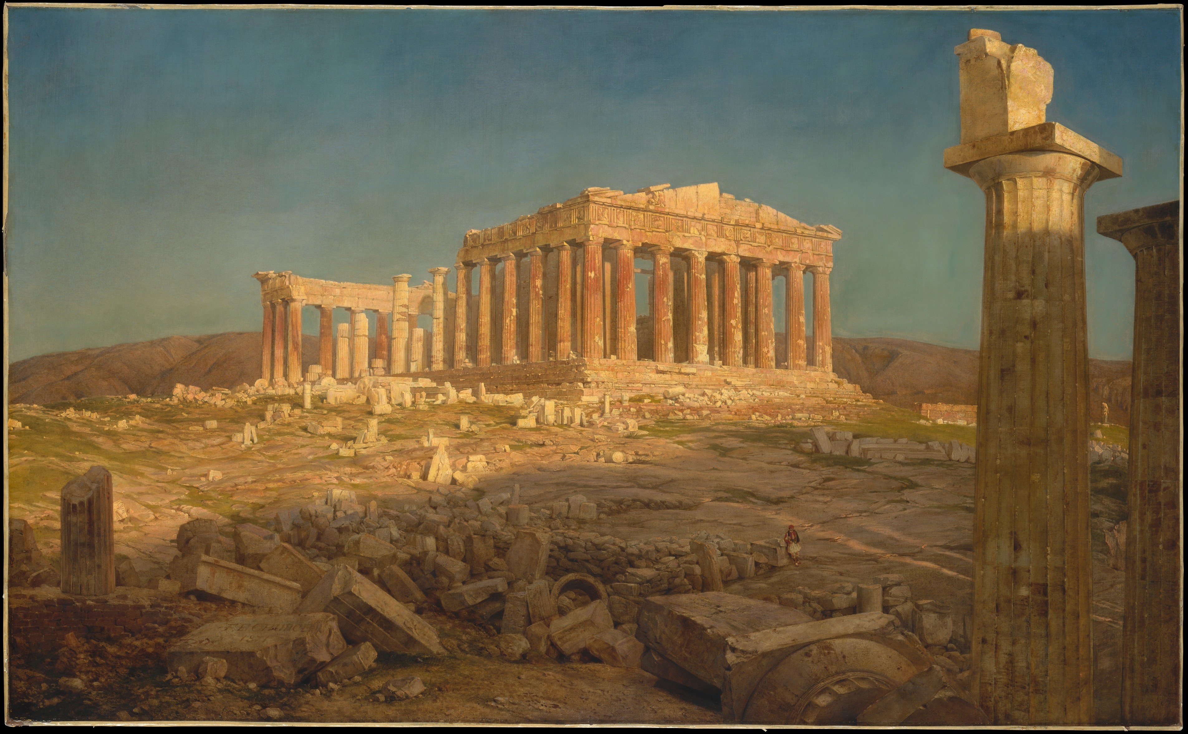 The Parthenon. Painting by Frederic Edwin Church