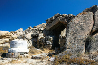 The Kynthos Cave front entrance