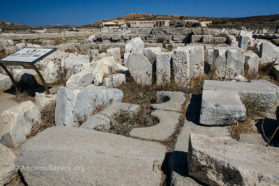 Ruins of Temple of the Athenians at Delos