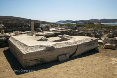 The base of the Colossus of Naxos