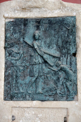 Bronze relief, Part of a Marble Stele