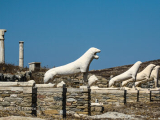 The iconic lion sculptures at Delos Island