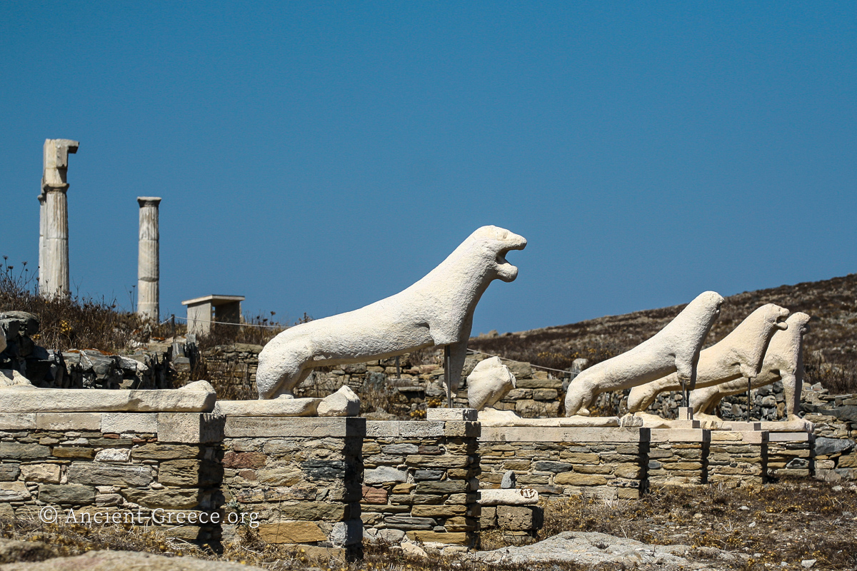 The iconic lion sculptures at Delos Island