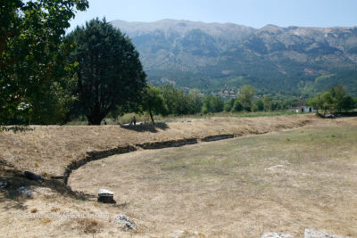 The ruins of the stadium at Dodona