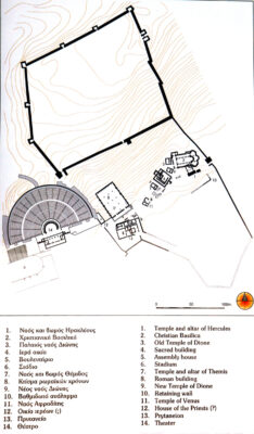 Dodona archaeological site plan