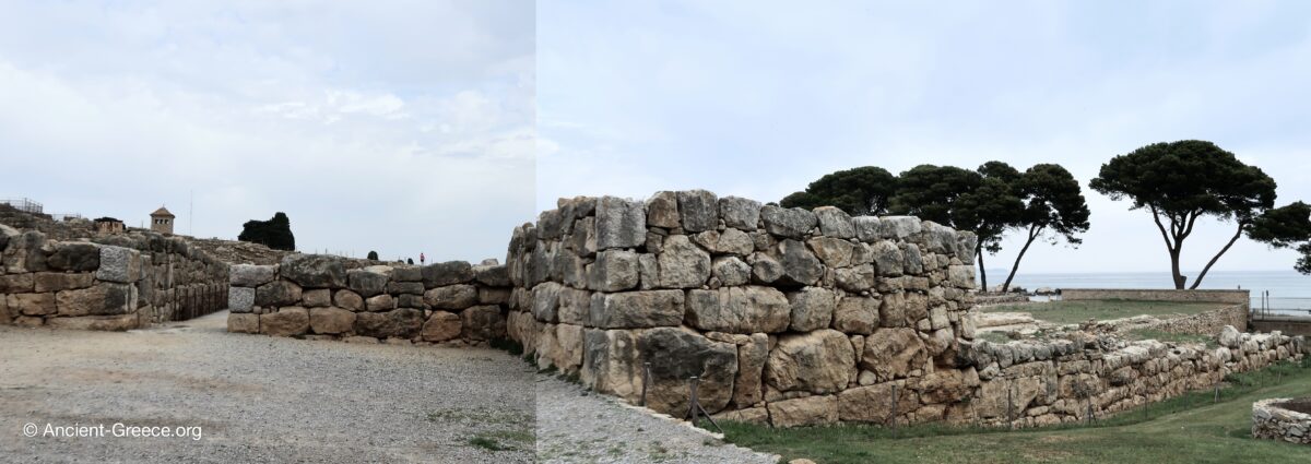 View of Emporion archaeological ruins in Empúries, Catalonia, Spain