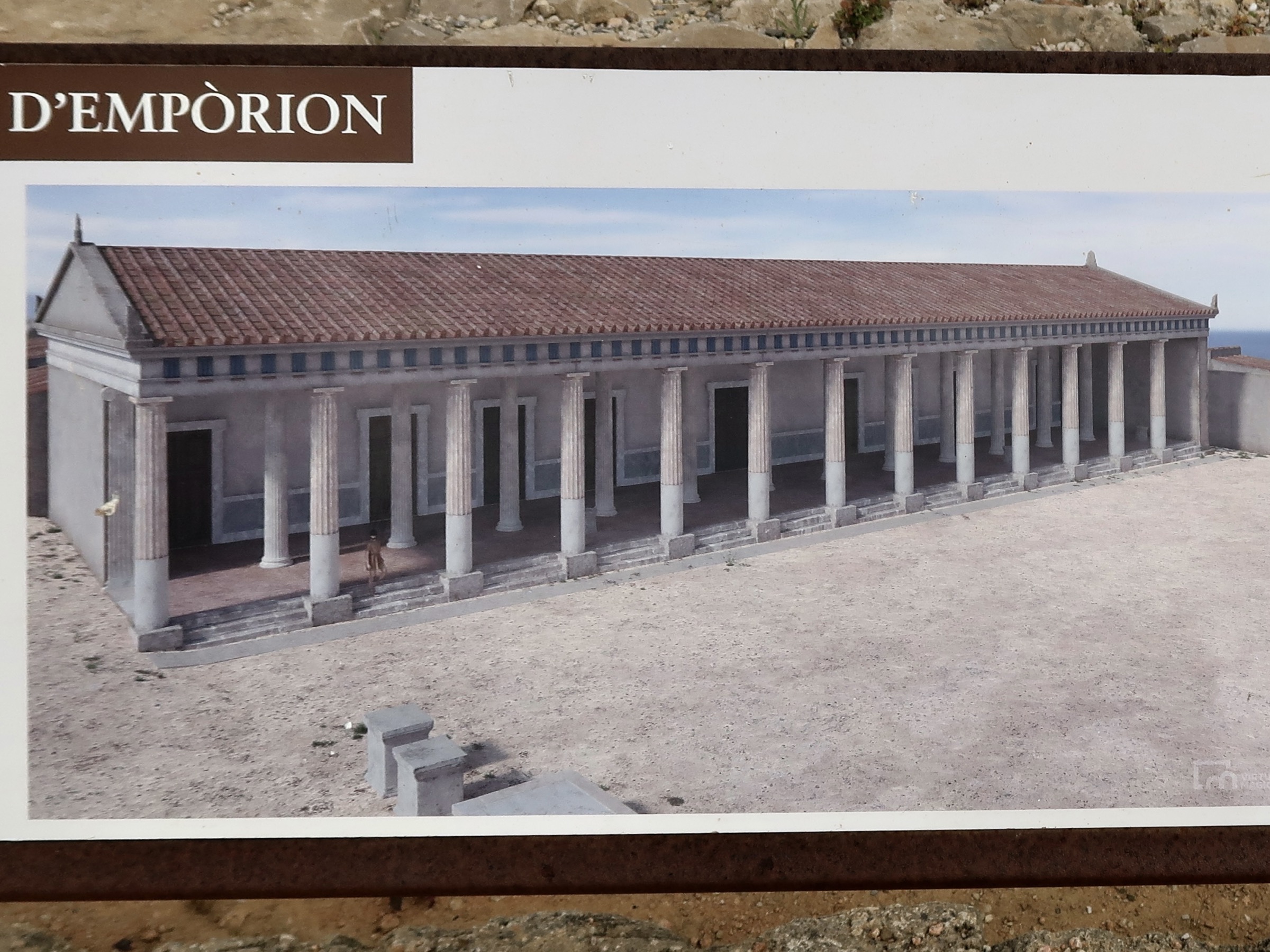 View of Emporion archaeological ruins in Empúries, Catalonia, Spain