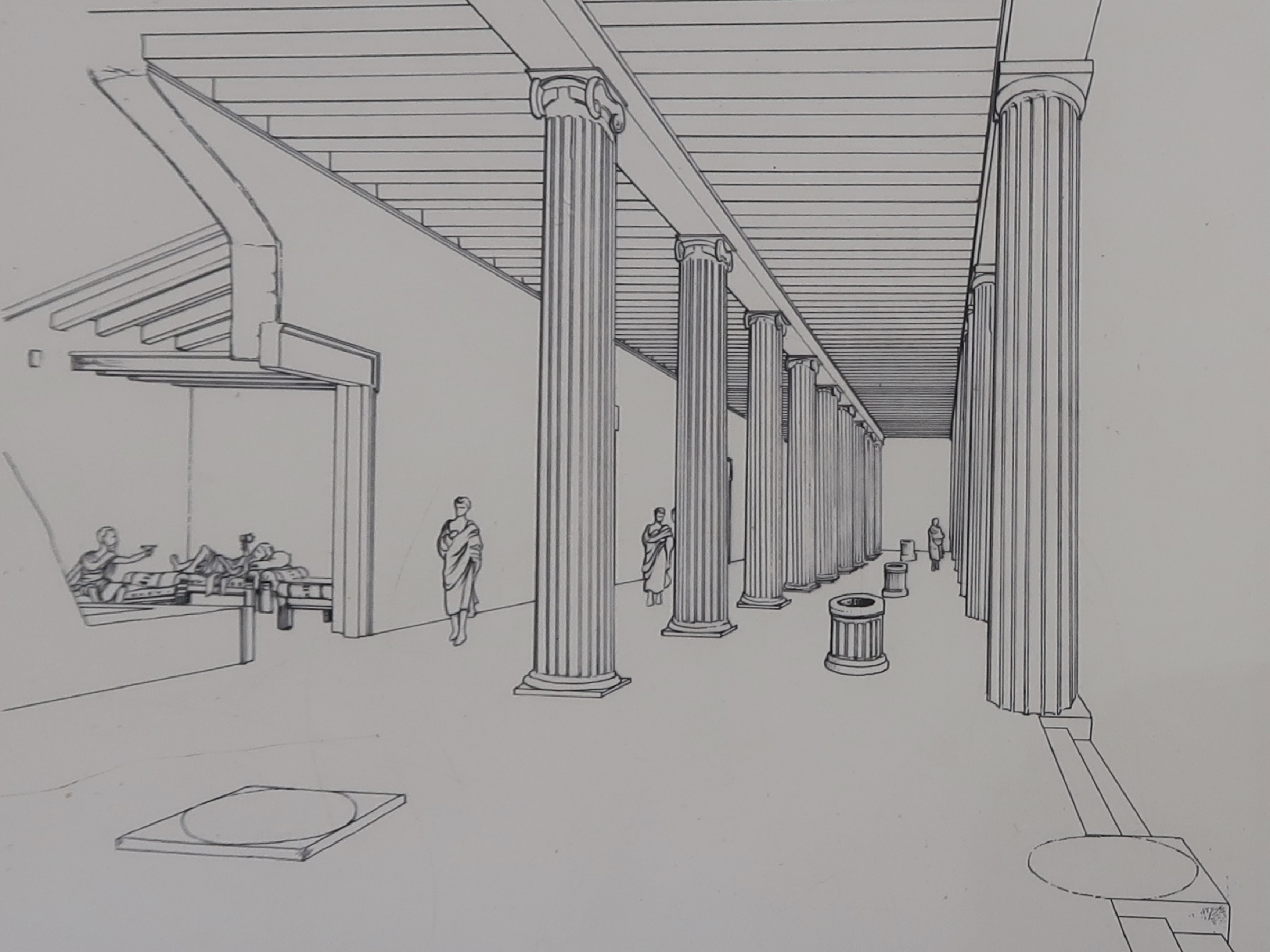 View of Emporion archaeological ruins in Empúries, Catalonia, Spain