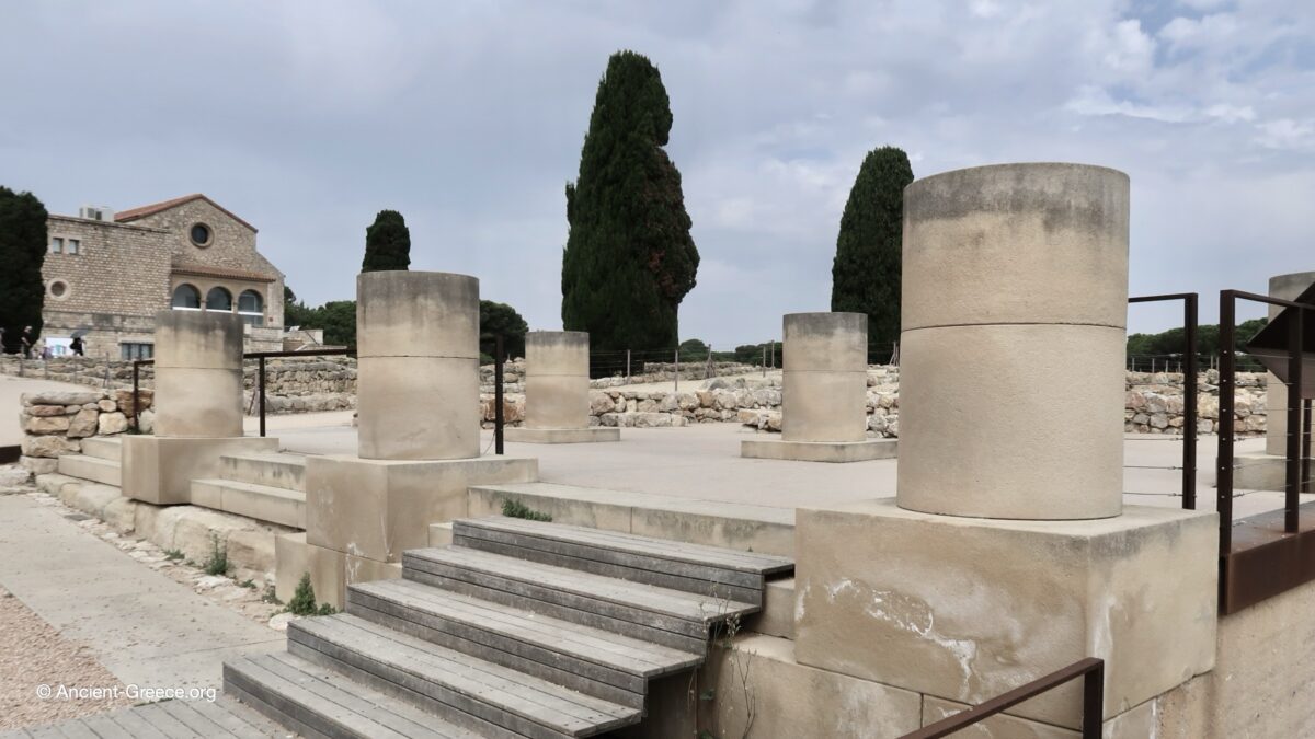 View of Emporion archaeological ruins in Empúries, Catalonia, Spain