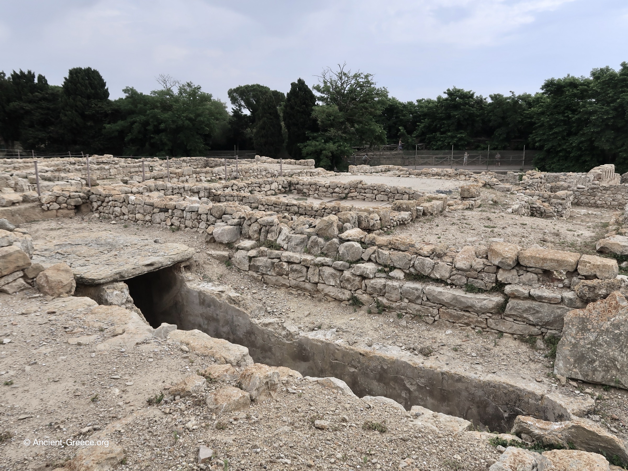View of Emporion archaeological ruins in Empúries, Catalonia, Spain
