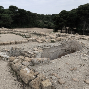 View of Emporion archaeological ruins in Emp&uacute;ries, Catalonia, Spain