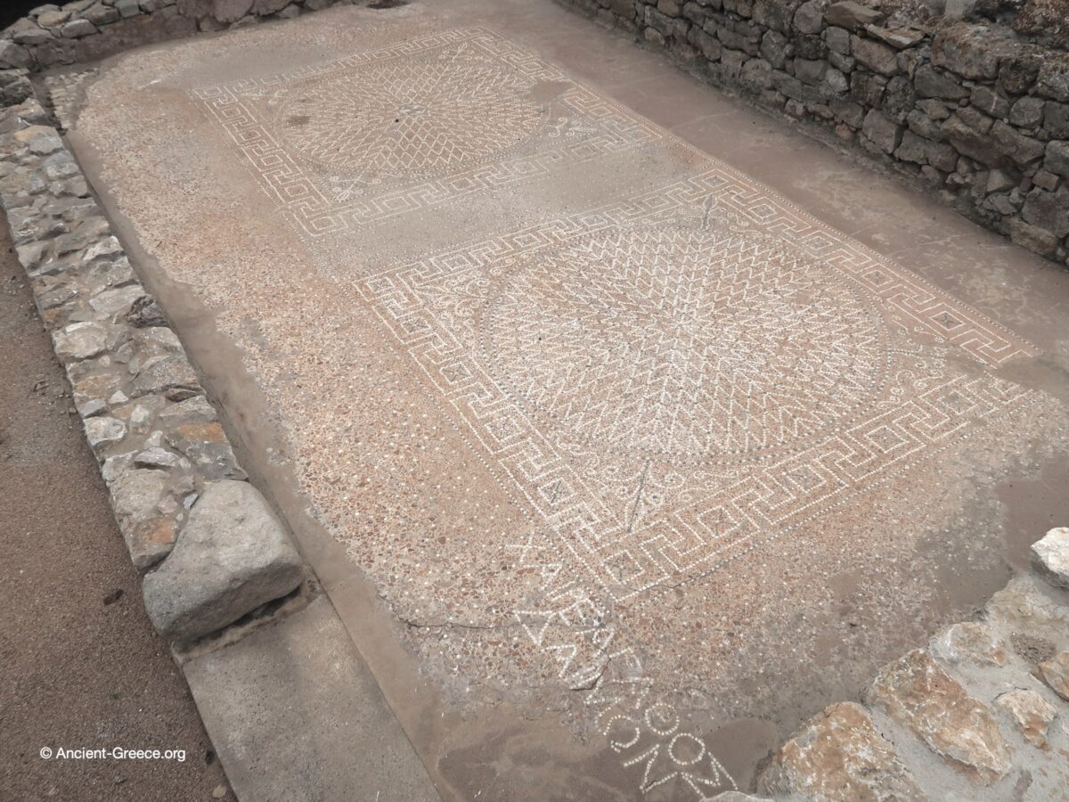 View of Emporion archaeological ruins in Empúries, Catalonia, Spain